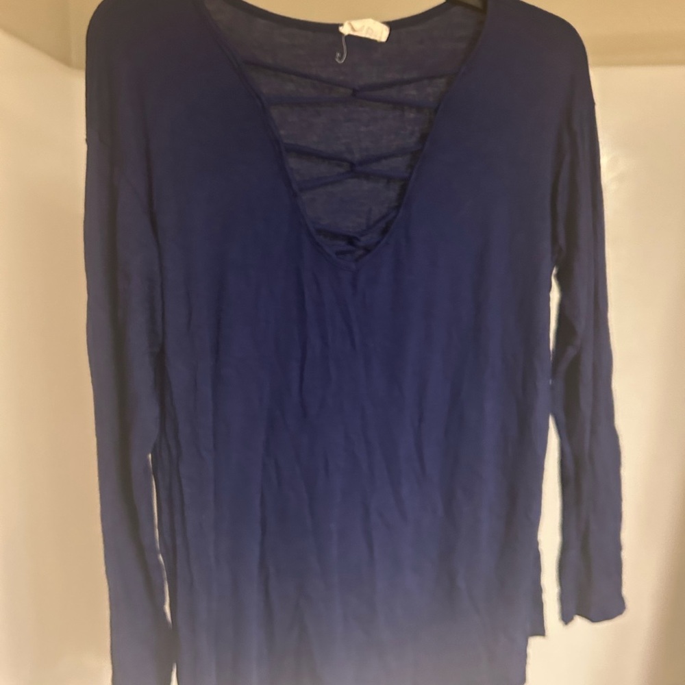 BiBi Deep Blue Long Sleeve Top